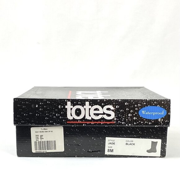 New Totes Jade Black Quilted Mid-Calf Winter Boot 8 - Picture 9 of 9